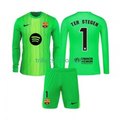 FC Barcelona Torwart Ter Stegen 1 2025-2026 Kinder Trikotset Heim Langarm