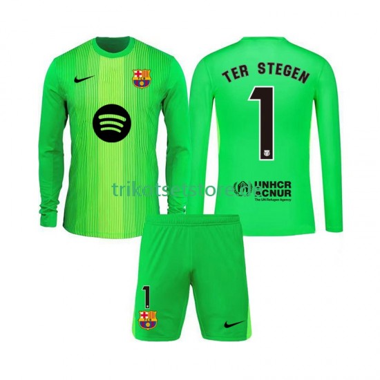 FC Barcelona Torwart Ter Stegen 1 2025-2026 Kinder Trikotset Heim Langarm