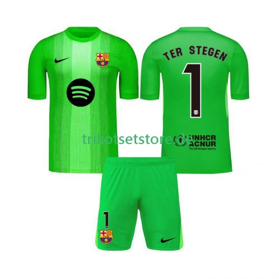 FC Barcelona Torwart Ter Stegen 1 2025-2026 Kinder Trikotset Heim Kurzarm