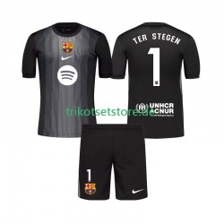 FC Barcelona Torwart Ter Stegen 1 2025-2026 Kinder Trikotset Ausweich Kurzarm