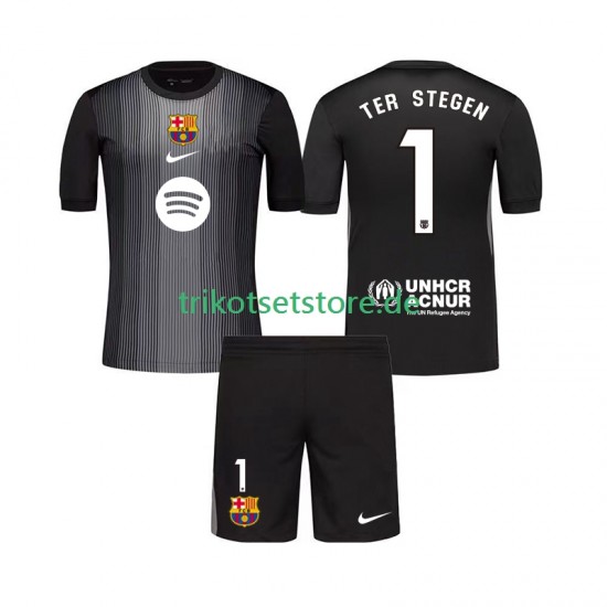 FC Barcelona Torwart Ter Stegen 1 2025-2026 Kinder Trikotset Ausweich Kurzarm