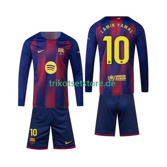 FC Barcelona Lamine Yamal 10 2025-2026 Kinder Trikotset Heim Langarm