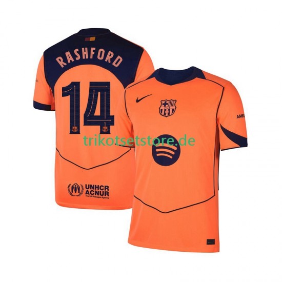 FC Barcelona Marcus Rashford 14 UCL 2025-2026 Herren Trikot Ausweich Kurzarm