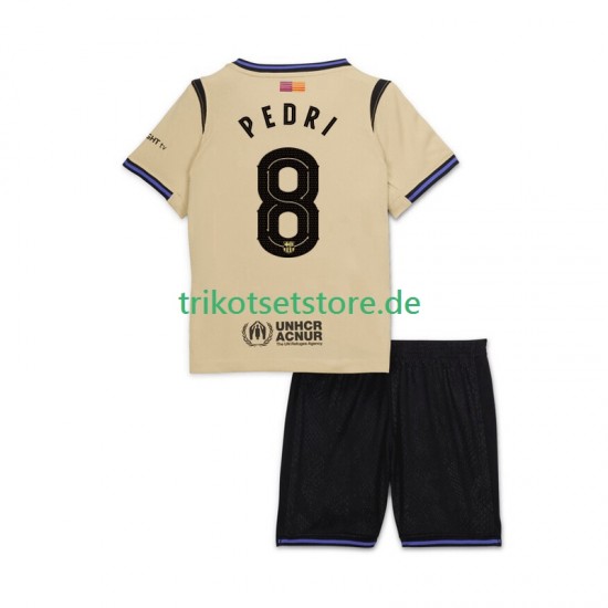 FC Barcelona Pedri 8 UCL 2025-2026 Kinder Trikotset Auswärts Kurzarm