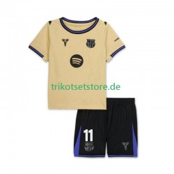 FC Barcelona Raphinha 11 UCL 2025-2026 Kinder Trikotset Auswärts Kurzarm