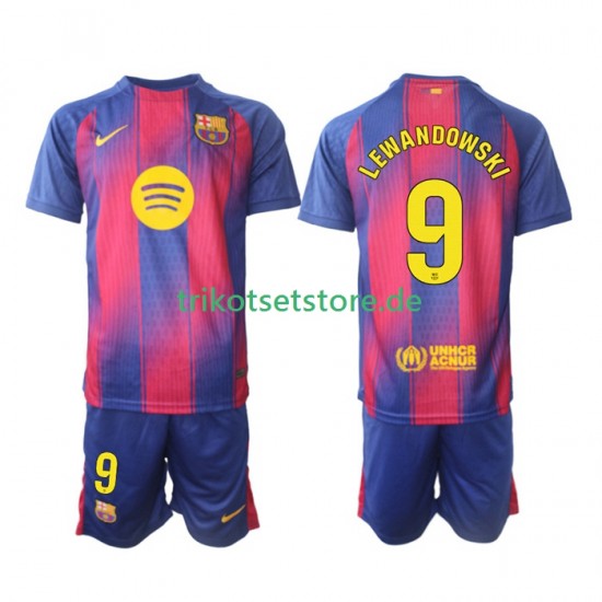 FC Barcelona Robert Lewandowski 9 2025-2026 Kinder Trikotset Heim Kurzarm