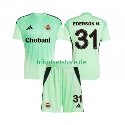 Torwart Fenerbahce Ederson Moraes 31 2025-2026 Kinder Trikotset Auswärts Kurzarm
