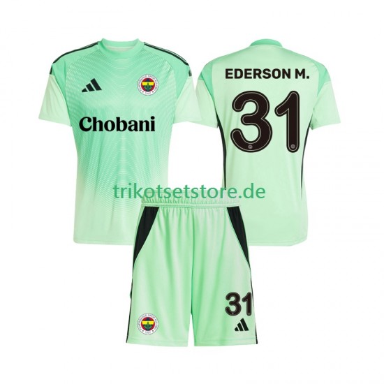 Torwart Fenerbahce Ederson Moraes 31 2025-2026 Kinder Trikotset Auswärts Kurzarm