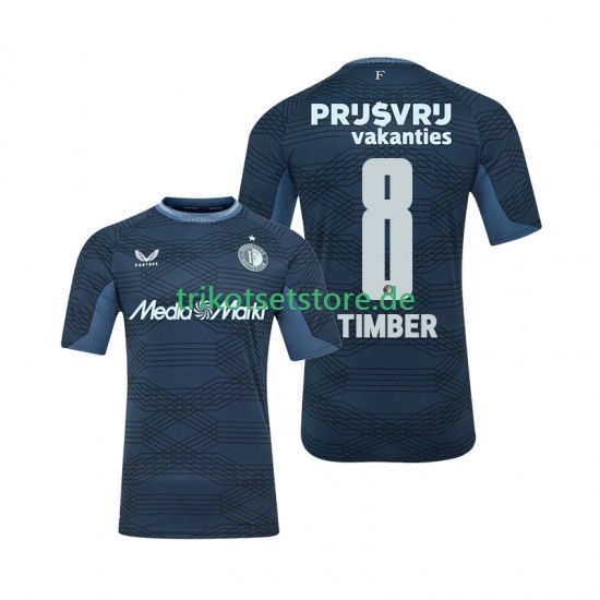 Feyenoord Rotterdam Quinten Timber 8 2025-2026 Herren Trikot Auswärts Kurzarm
