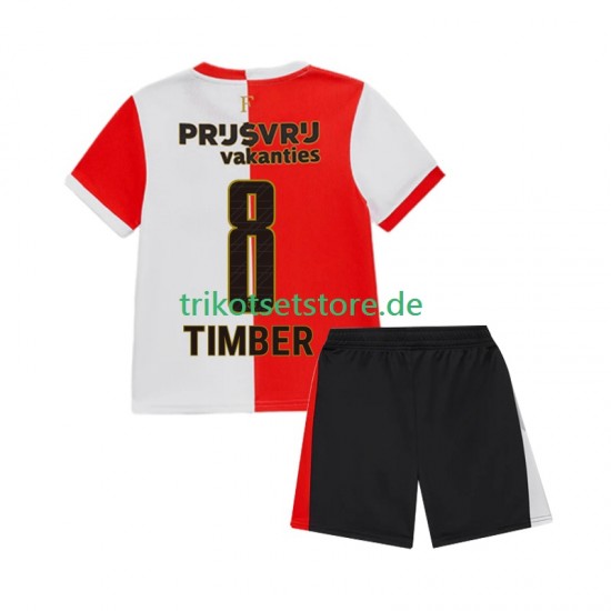 Feyenoord Rotterdam Quinten Timber 8 2025-2026 Kinder Trikotset Heim Kurzarm