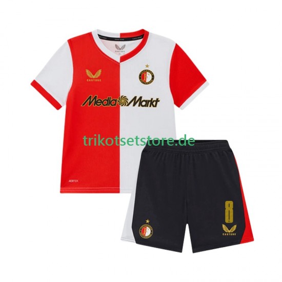 Feyenoord Rotterdam Quinten Timber 8 2025-2026 Kinder Trikotset Heim Kurzarm