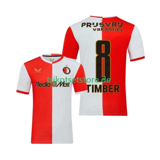 Feyenoord Rotterdam Quinten Timber 8 2025-2026 Herren Trikot Heim Kurzarm