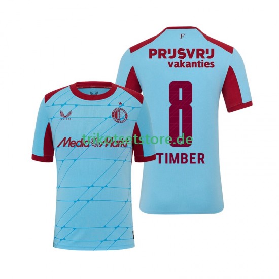 Feyenoord Rotterdam Quinten Timber 8 2025-2026 Herren Trikot Ausweich Kurzarm
