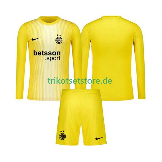 Inter Mailand Torwart 2025-2026 Kinder Trikotset Auswärts Langarm