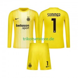 Inter Mailand Torwart Yann Sommer 1 2025-2026 Kinder Trikotset Auswärts Langarm