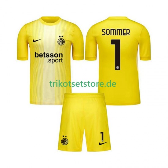 Inter Mailand Torwart Yann Sommer 1 2025-2026 Kinder Trikotset Auswärts Kurzarm