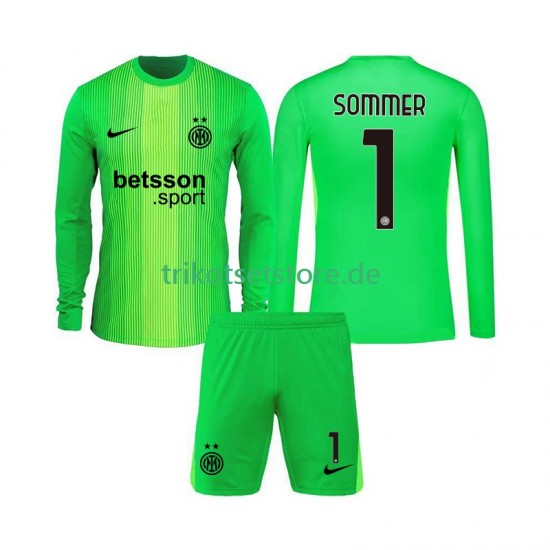 Inter Mailand Torwart Yann Sommer 1 2025-2026 Kinder Trikotset Ausweich Langarm