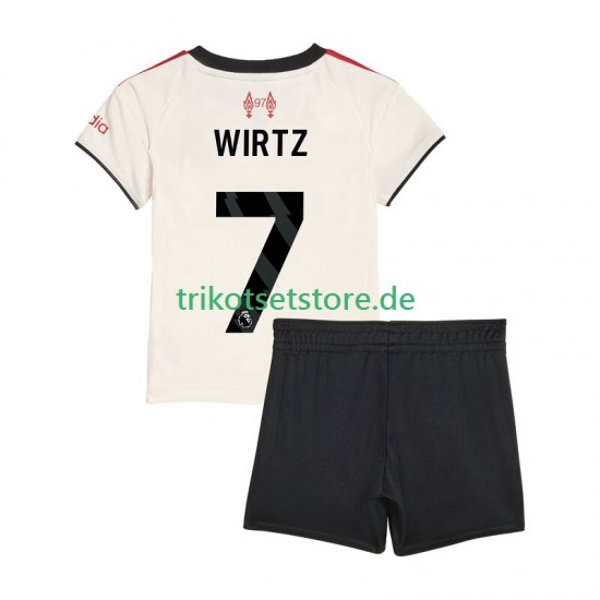 Liverpool Florian Wirtz 7 2025-2026 Kinder Trikotset Auswärts Kurzarm