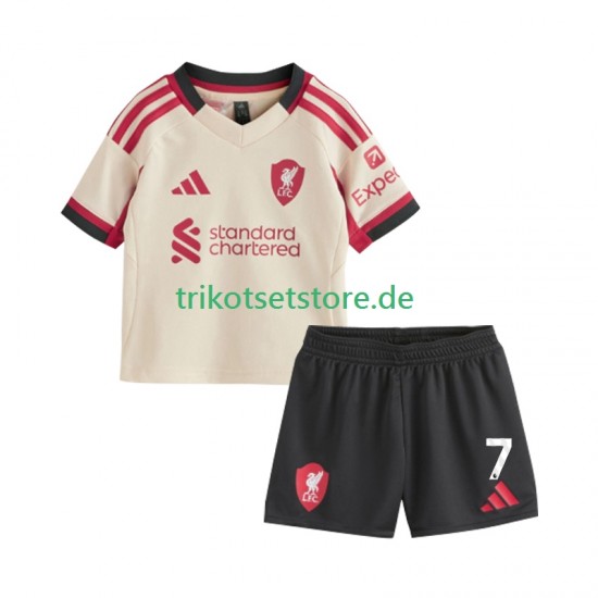 Liverpool Florian Wirtz 7 2025-2026 Kinder Trikotset Auswärts Kurzarm