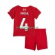 Liverpool Virgil van Dijk 4 2025-2026 Kinder Trikotset Heim Kurzarm