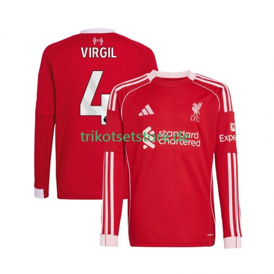 Liverpool Virgil van Dijk 4 2025-2026 Herren Trikot Heim Langarm