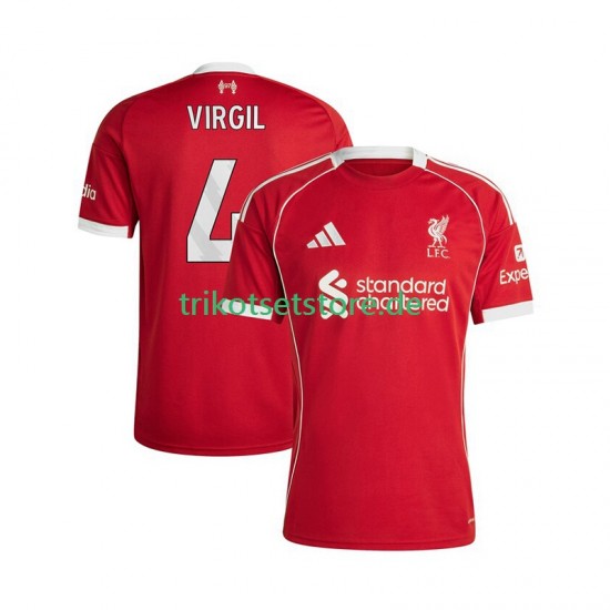 Liverpool Virgil van Dijk 4 2025-2026 Herren Trikot Heim Kurzarm