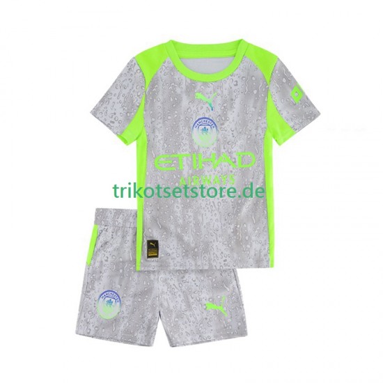Manchester City 2025-2026 Kinder Trikotset Ausweich Kurzarm