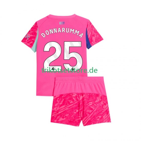Manchester City Torwart Gianluigi Donnarumma 25 2025-2026 Kinder Trikotset Auswärts Kurzarm