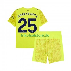 Manchester City Torwart Gianluigi Donnarumma 25 2025-2026 Kinder Trikotset Ausweich Kurzarm