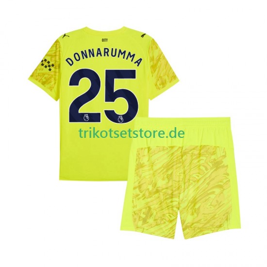 Manchester City Torwart Gianluigi Donnarumma 25 2025-2026 Kinder Trikotset Ausweich Kurzarm