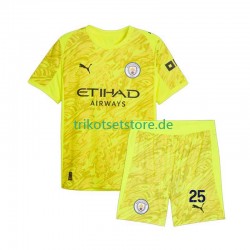 Manchester City Torwart Gianluigi Donnarumma 25 2025-2026 Kinder Trikotset Ausweich Kurzarm
