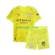 Manchester City Torwart Gianluigi Donnarumma 25 2025-2026 Kinder Trikotset Ausweich Kurzarm