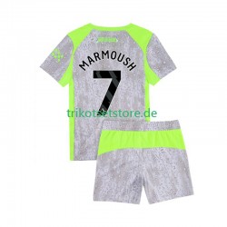 Manchester City Omar Marmoush 7 2025-2026 Kinder Trikotset Ausweich Kurzarm