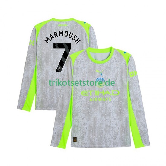 Manchester City Omar Marmoush 7 2025-2026 Herren Trikot Ausweich Langarm