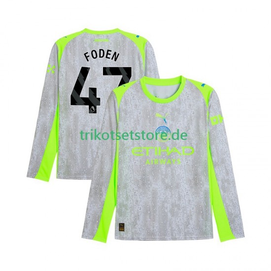Manchester City Phil Foden 47 2025-2026 Herren Trikot Ausweich Langarm