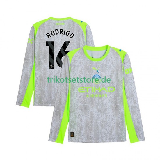 Manchester City Rodrigo Hernandez 16 2025-2026 Herren Trikot Ausweich Langarm