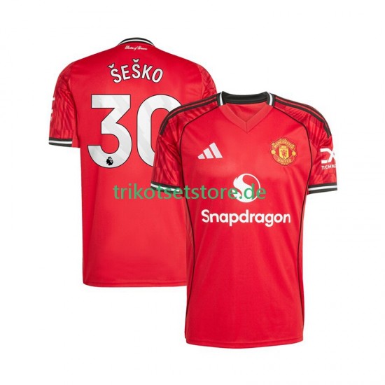 Manchester United Benjamin Sesko 30 2025-2026 Herren Trikot Heim Kurzarm