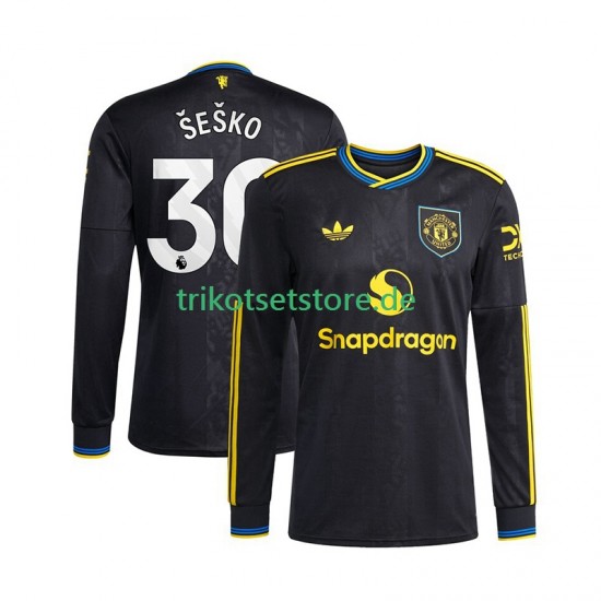 Manchester United Benjamin Sesko 30 2025-2026 Herren Trikot Ausweich Langarm