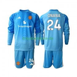 Manchester United Torwart Andre Onana 24 2025-2026 Kinder Trikotset Heim Langarm