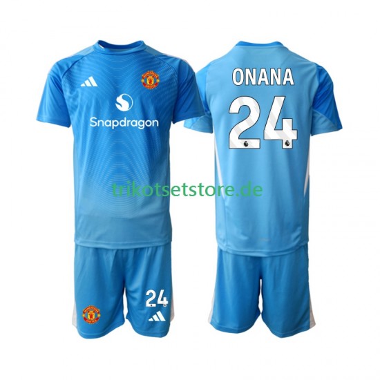Manchester United Torwart Andre Onana 24 2025-2026 Kinder Trikotset Heim Kurzarm