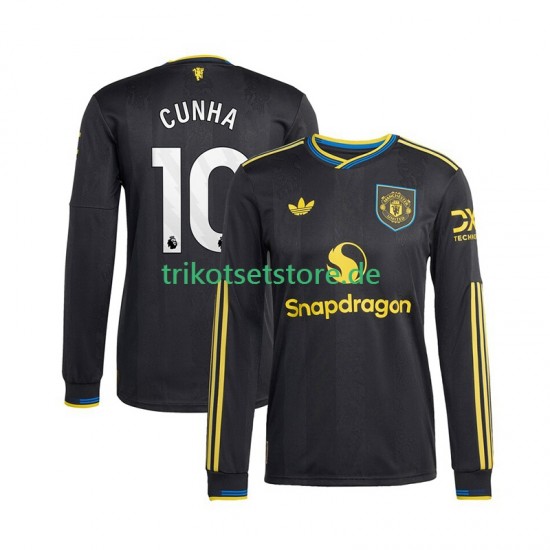 Manchester United Matheus Cunha 10 2025-2026 Herren Trikot Ausweich Langarm