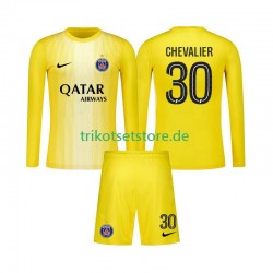 Paris Saint-Germain Torwart Lucas Chevalier 30 2025-2026 Kinder Trikotset Ausweich Langarm