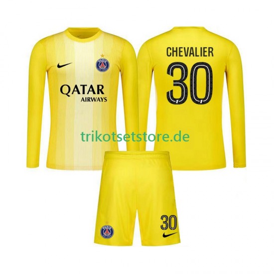 Paris Saint-Germain Torwart Lucas Chevalier 30 2025-2026 Kinder Trikotset Ausweich Langarm