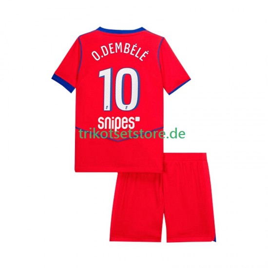 Paris Saint-Germain Ousmane Dembele 10 2025-2026 Kinder Trikotset Ausweich Kurzarm