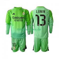 Real Madrid Torwart Andriy Lunin 13 2025-2026 Kinder Trikotset Auswärts Langarm