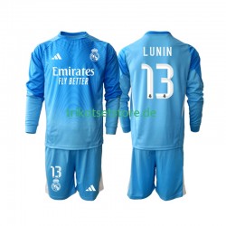 Real Madrid Torwart Andriy Lunin 13 2025-2026 Kinder Trikotset Heim Langarm