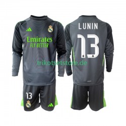 Real Madrid Torwart Andriy Lunin 13 2025-2026 Kinder Trikotset Ausweich Langarm