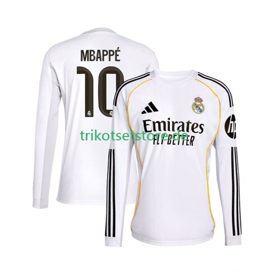 Real Madrid Mbappé Kylian 10 2025-2026 Herren Trikot Heim Langarm