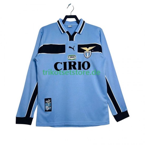 Lazio Rom Retro 1998 1999 Herren Trikot Heim Langarm