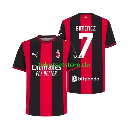 AC Mailand Gimenez 7 2026-2027 Herren Trikot Heim Kurzarm